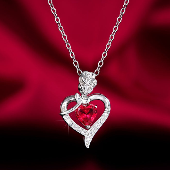 Love Flower Rose Women's Clavicle Necklace Gift Necklace