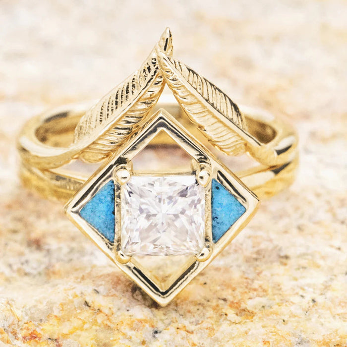 Bohemian geometric leaf ring