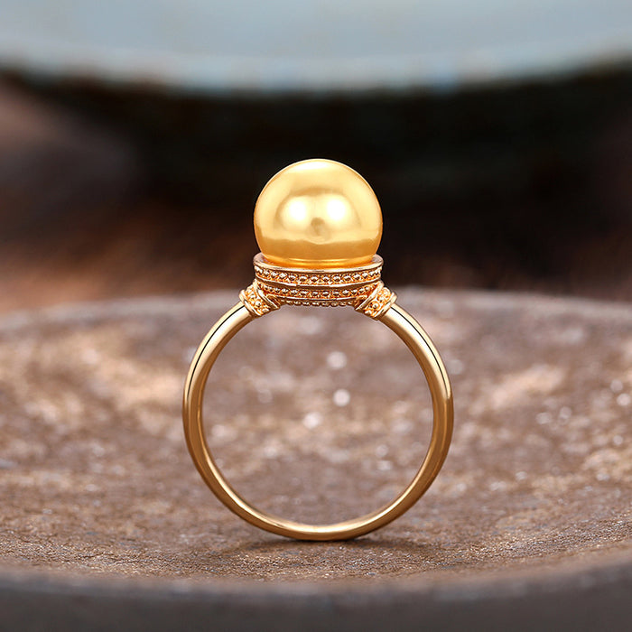 Imitation pearl ring vintage style ring