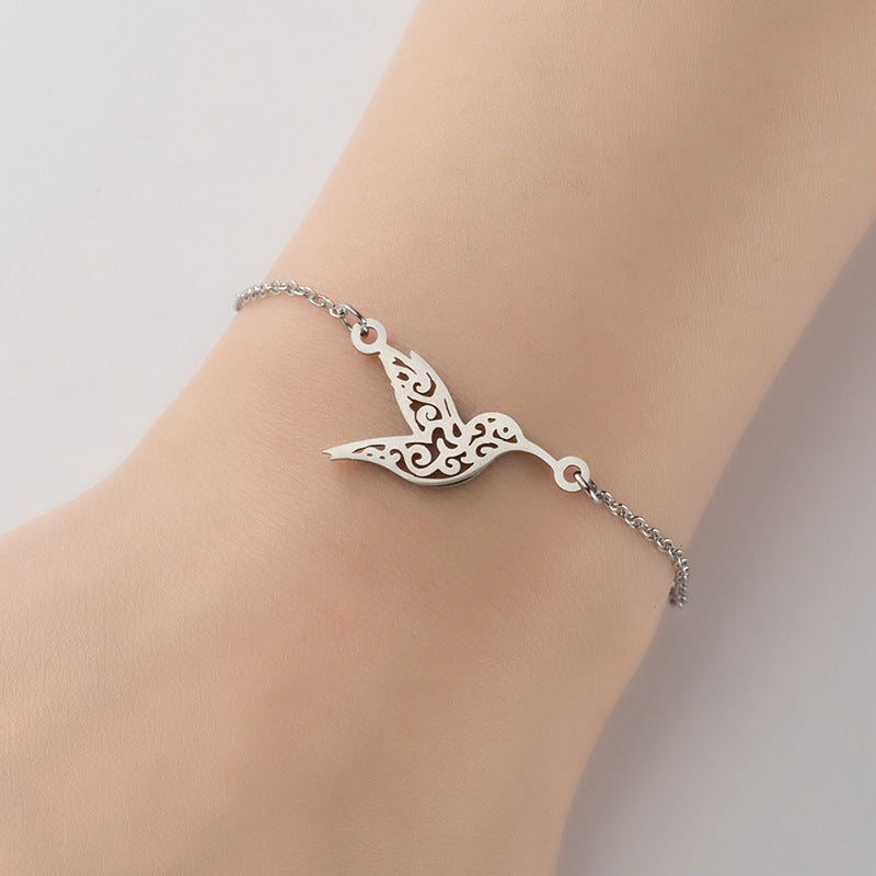 Bird bracelet, retro fashion all-match hummingbird bracelet cross-border hot wholesale