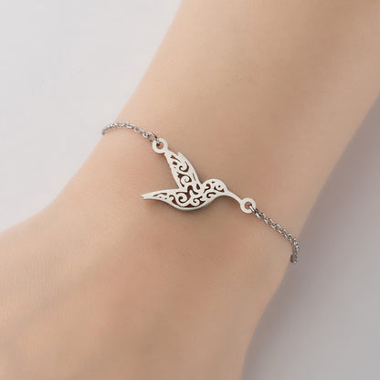 Bird bracelet, retro fashion all-match hummingbird bracelet cross-border hot wholesale