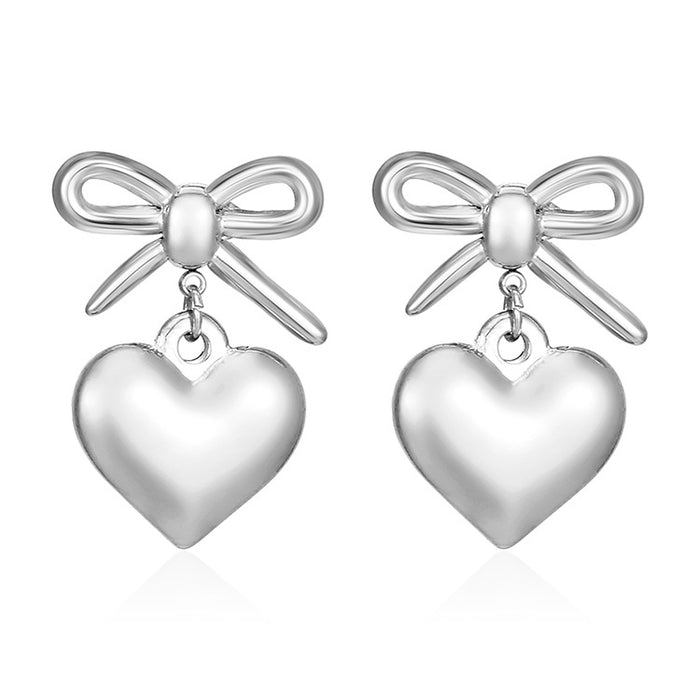 Pendant heart earrings 18K stainless steel plated earrings