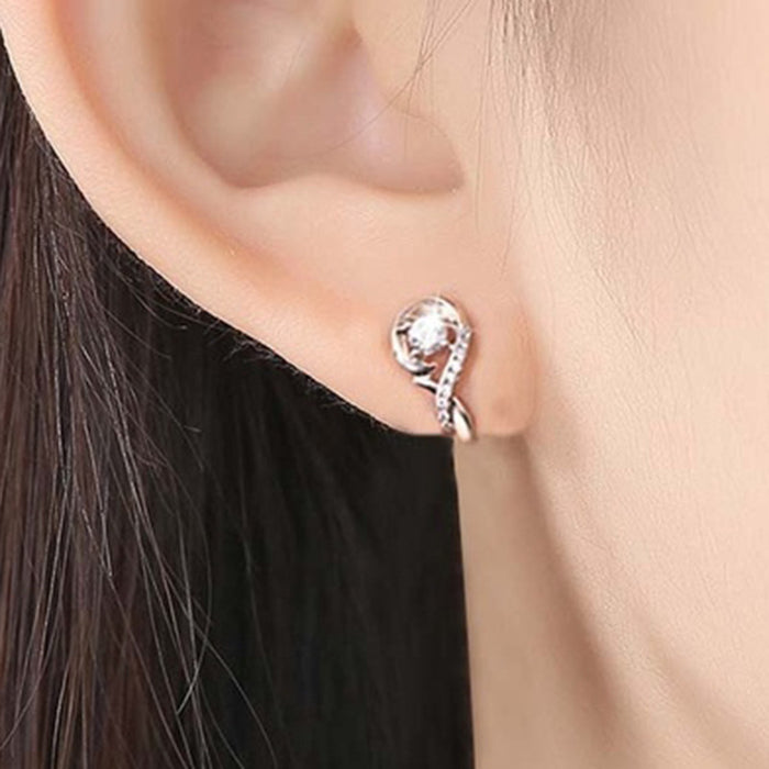 OL teardrop earrings exquisite silver-plated earrings