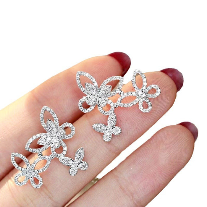 Hollow butterfly earrings for women