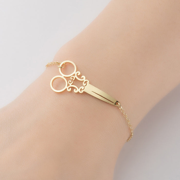 Scissor shape bracelet, European and American retro all-match ladies bracelet wholesale