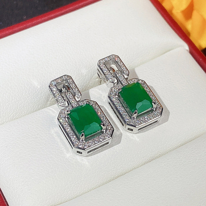 Classic Baguette Emerald Earrings