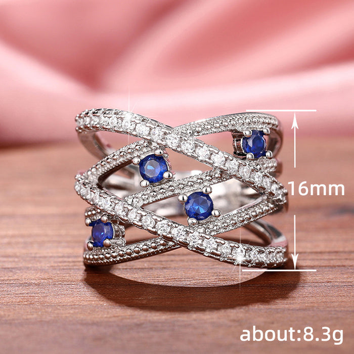 Anillo de circonita con microincrustaciones, anillo creativo con cruz para mujer, una pieza, dropshipping