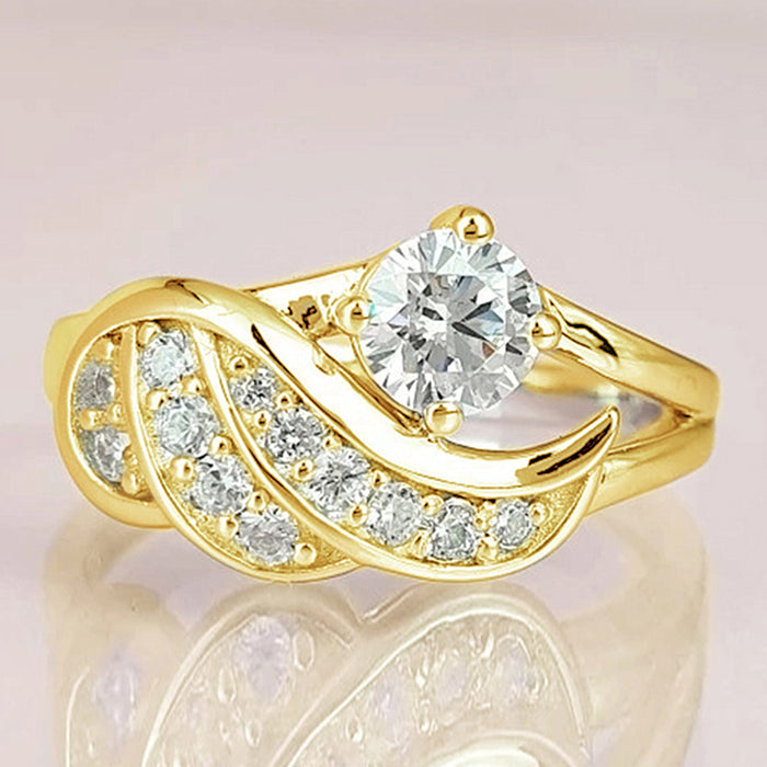 Fashionable OL ladies zircon ring