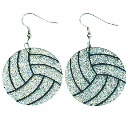 Simple acrylic rugby earrings - wallojewerly 