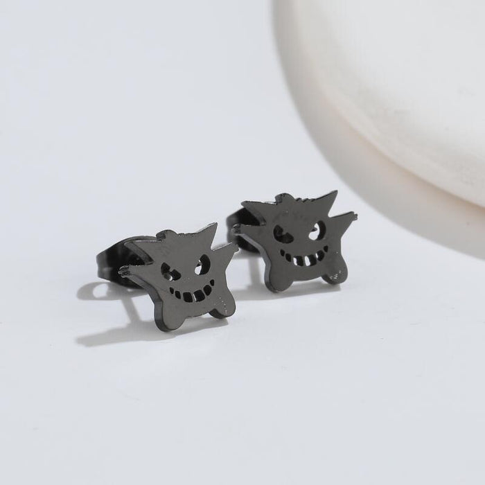 Little monster earrings, cross-border Halloween new fashion personality devil ear bone studs foreign trade accessories wholesale