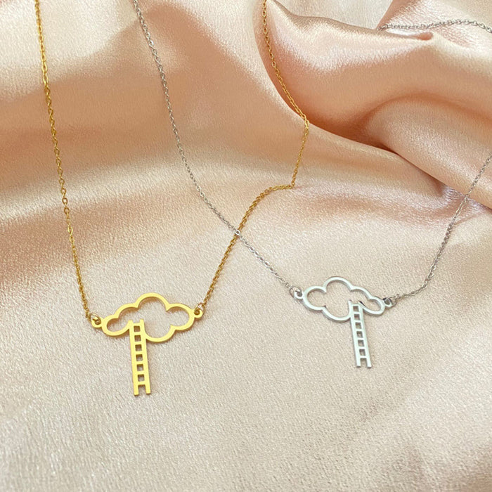 Cloud and Ladder Pendant Necklace - Unique and Stylish Jewelry for Women