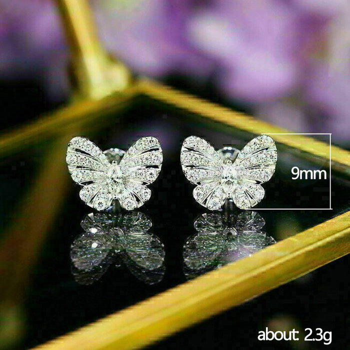 Pendientes de diamantes con lazo para mujer, dulces y frescos