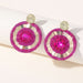 Color Gradient Sticky Diamond Tassel earrings