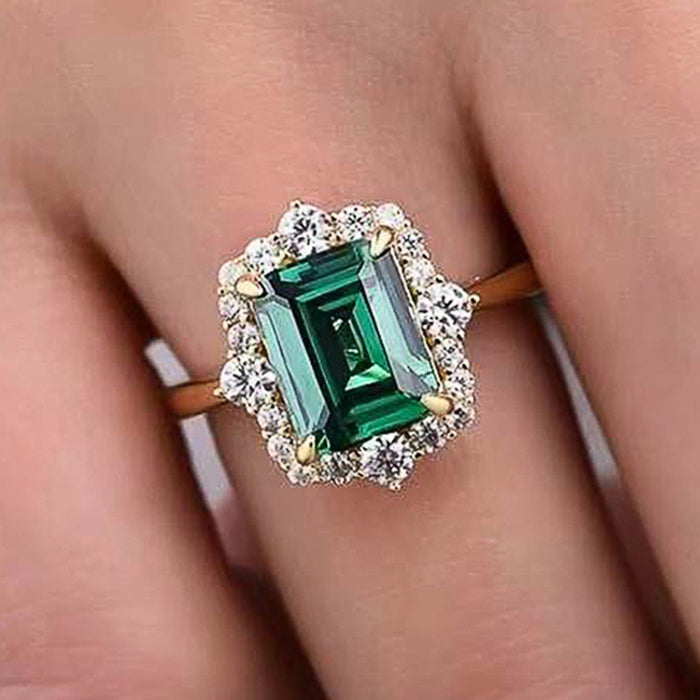 Vintage Emerald Zirconia Ring