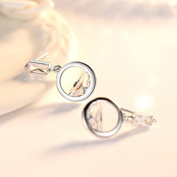 Round earrings for students women