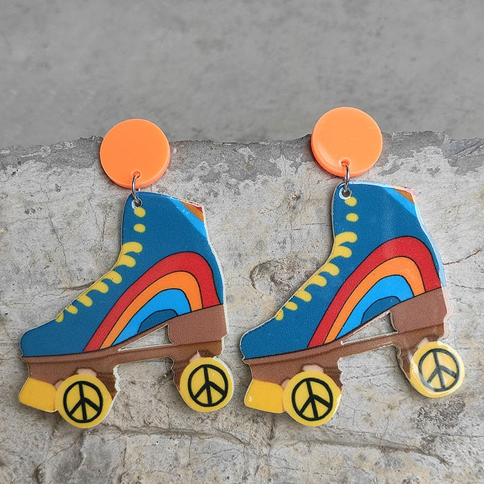 Acrylic roller skate earrings