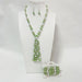 Wholesale glass pearl tassel necklace, bracelet, and earring sets - wallojewerly 