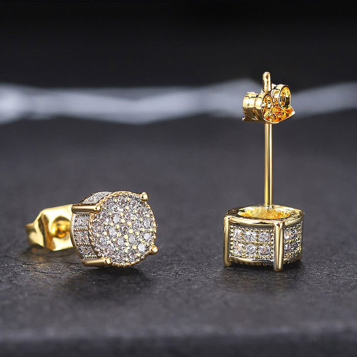 Pendientes de hip hop con diamantes para hombre