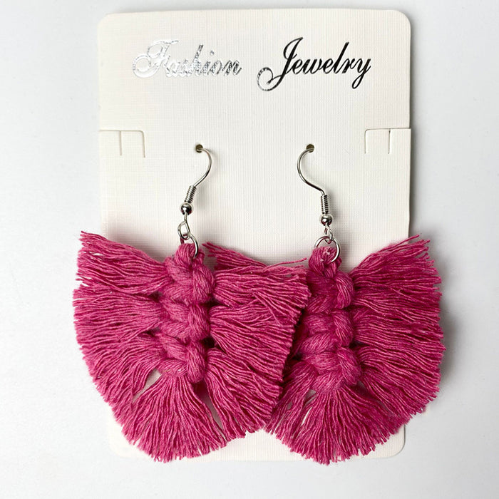 Handwoven Bohemian Tassel Earrings for Simple Ethnic Style