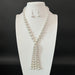 Wholesale glass pearl tassel necklace, bracelet, and earring sets - wallojewerly 