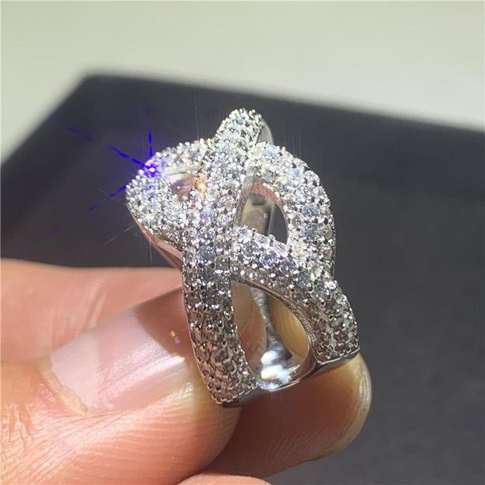 Colored gemstone zircon ring wedding exchange jewelry women's ring