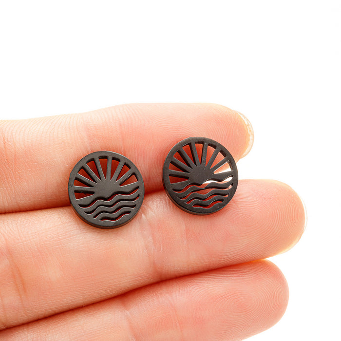 Geometric Circle Stainless Steel Earrings - Simple and Stylish Jewelry