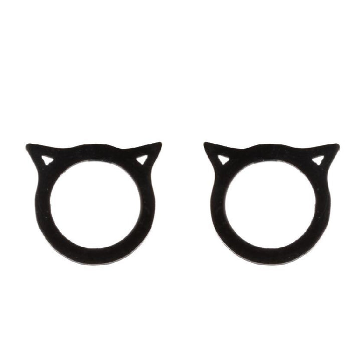 Cat bat earrings, Amazon new stainless steel simple dolphin temperament ear bone studs wholesale