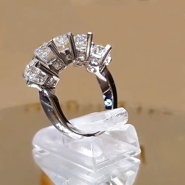 Zircon inlaid ring for men and women