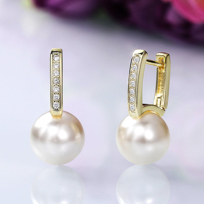 Pearl earrings vintage women's earrings jewelry