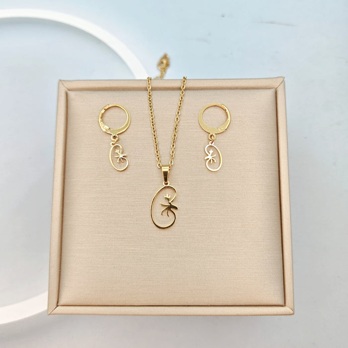 Aretes plateados en forma de estrella de acero inoxidable y acero de titanio al por mayor