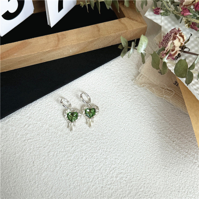 Sweet and cool hot girl earrings Korean style personality love tulip earrings