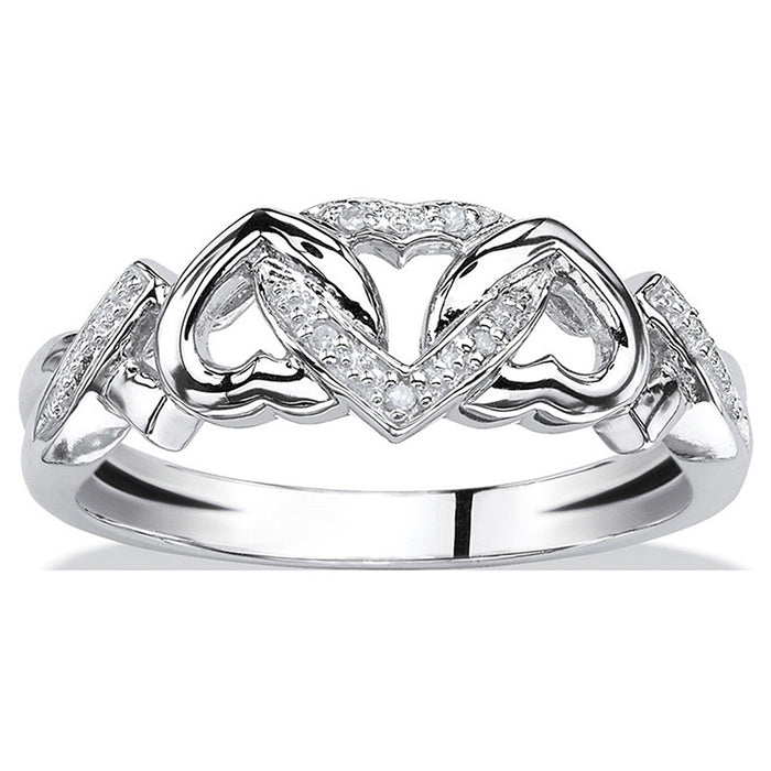 Sweet Heart Micro-Inlaid Zirconia Ring