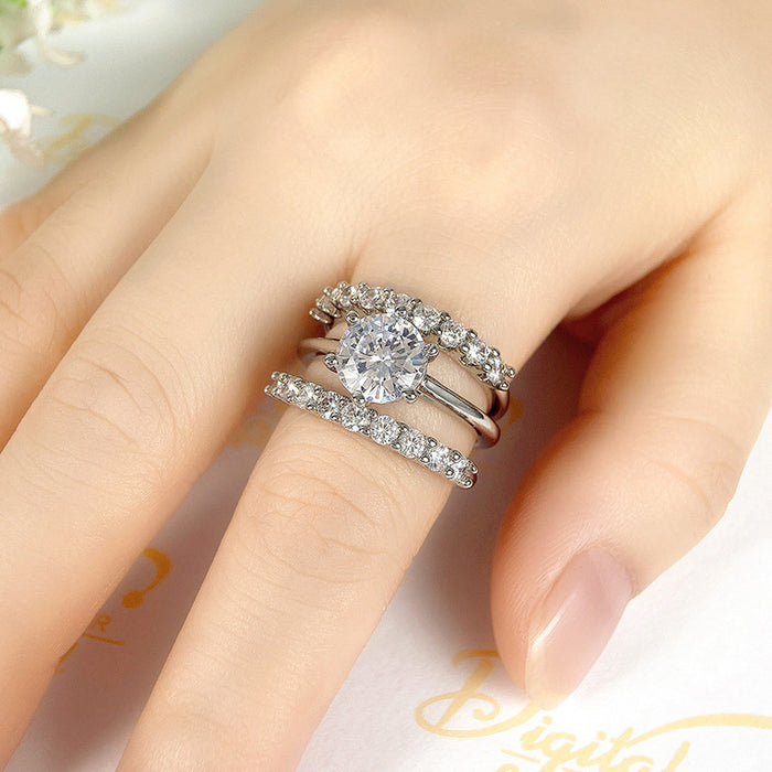 OL three sets of rings female anniversary luxury rings