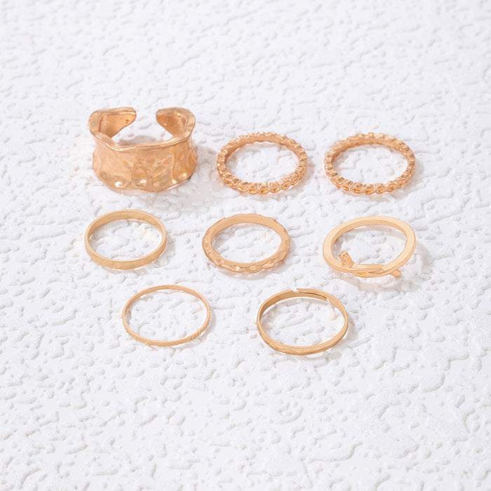 Vintage Star Letters 10-Piece Ring Set