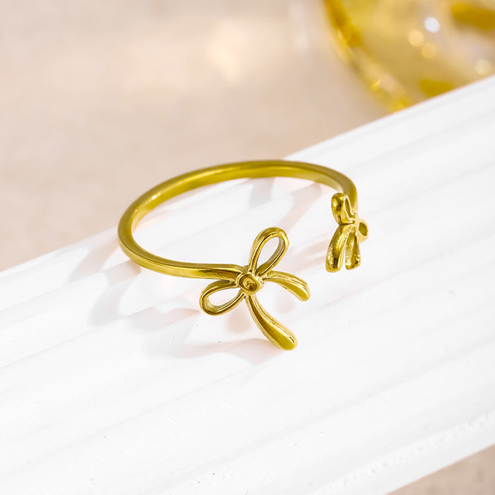 Wholesale stainless steel and titanium steel butterfly openwork rings