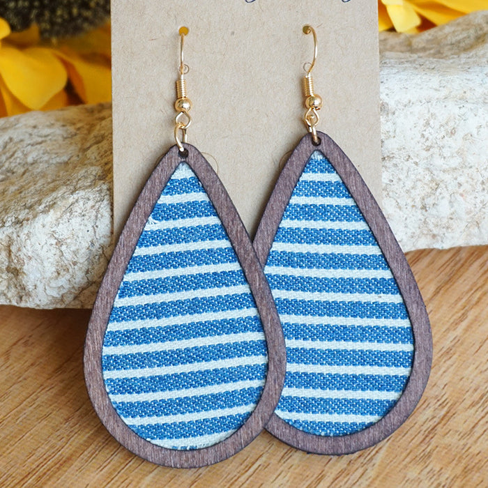 Pendientes con textura de madera