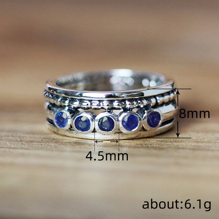 vintage engraved ring micro inlay men's index finger ring jewelry