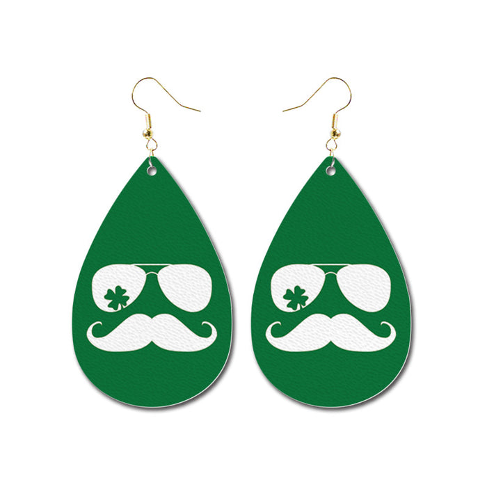 St. Patrick's Day Earrings with Green Polka Dot, Floral, and Car Elements