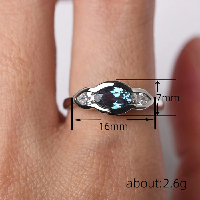 Anillo de dedo índice con borde geométrico, diseño único