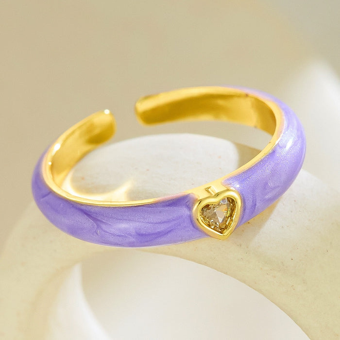 Wholesale colored heart-shaped diamond rings