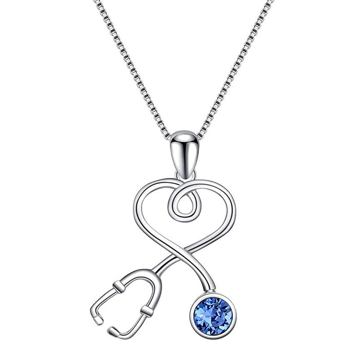 Love Pendant Stethoscope Clavicle Chain Creative Necklace - wallojewerly 