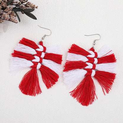 Handwoven Bohemian Tassel Earrings for Simple Ethnic Style