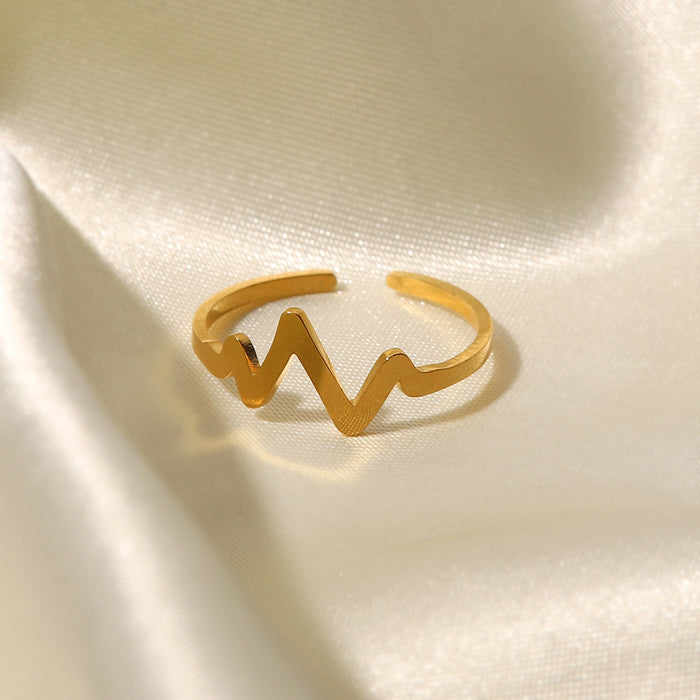 Exquisite 18K Gold Plated Stainless Steel Ring with Braided Detail