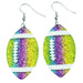 Simple acrylic rugby earrings - wallojewerly 