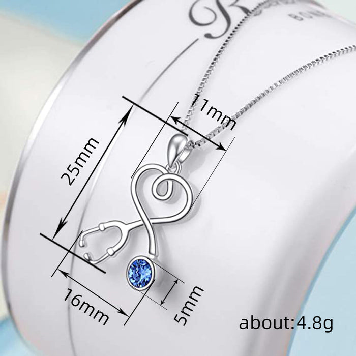 Love Pendant Stethoscope Clavicle Chain Creative Necklace - wallojewerly 