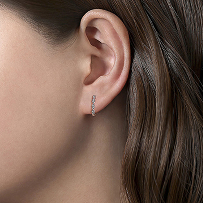 Hip-hop style twisted earrings simple design circle earrings