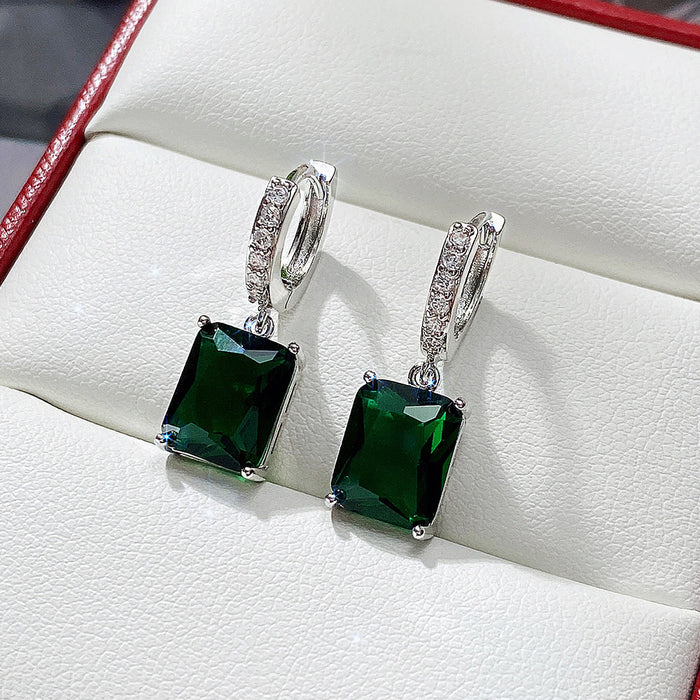 Big zircon earrings