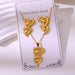 Wholesale 304 stainless steel hydraulic gold-plated earrings and necklace sets - wallojewerly 