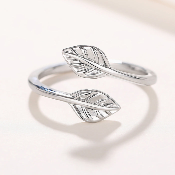 Simple leaf design single ring