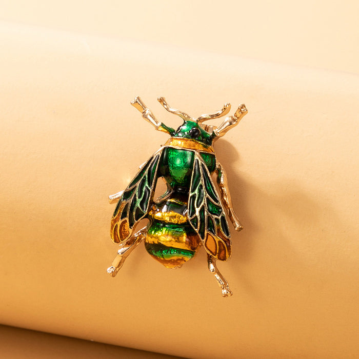 Colorful oil dripping cicada irregular insect brooch clothing accessories